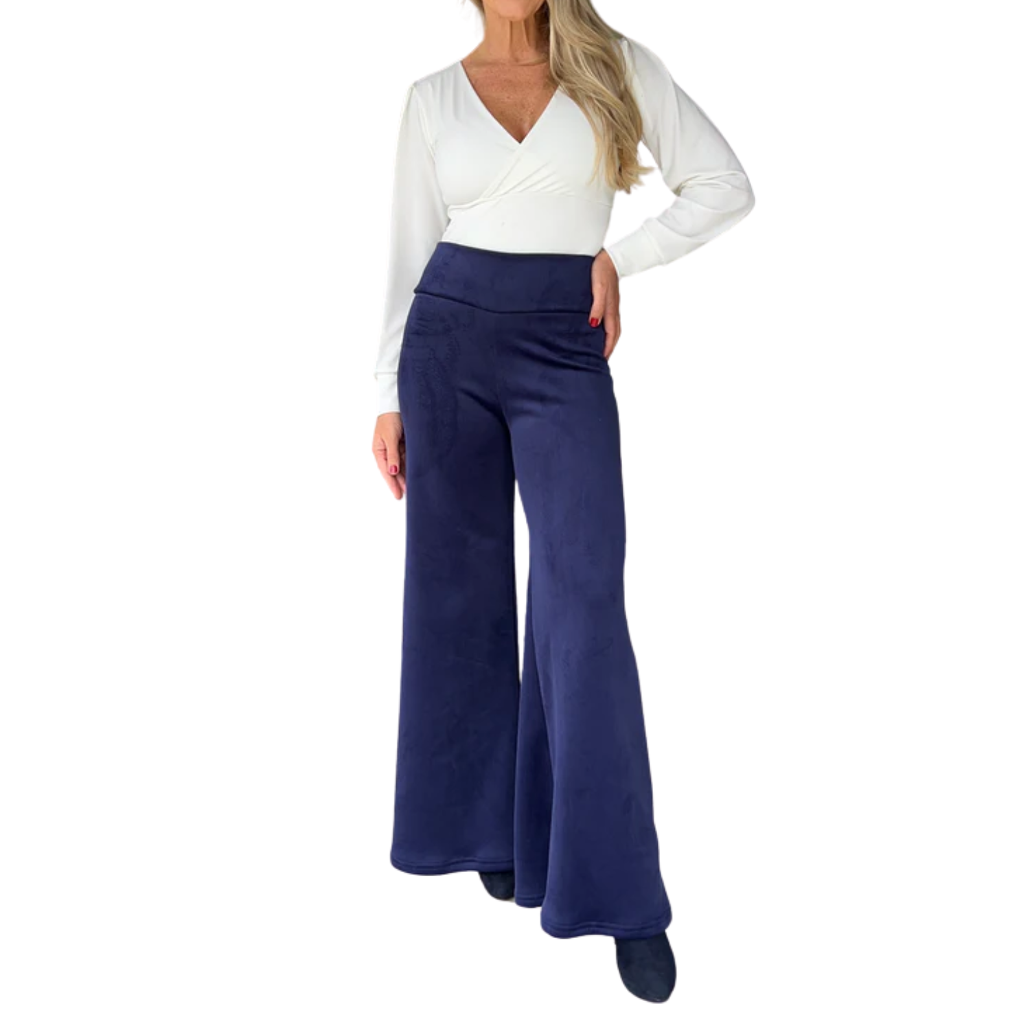 Pantalón Palazzo estilo vintage cotele