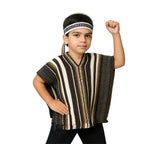 Pack Poncho Mapuche Niños + trarilonco