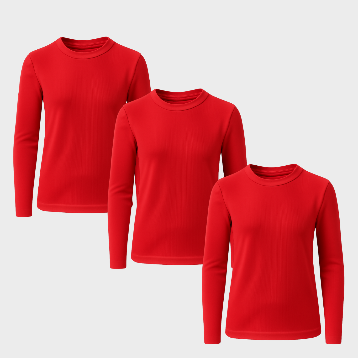 Pack 3 Camisetas Algodon Manga Larga