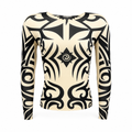 Polera Manga Larga Infantil Diseño Tatuaje Tribal
