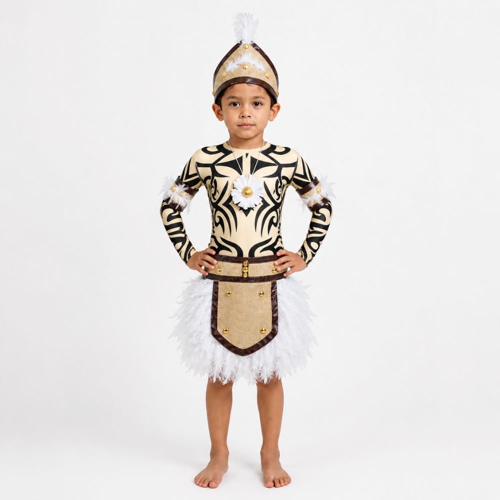 Polera Manga Larga Infantil Diseño Tatuaje Tribal