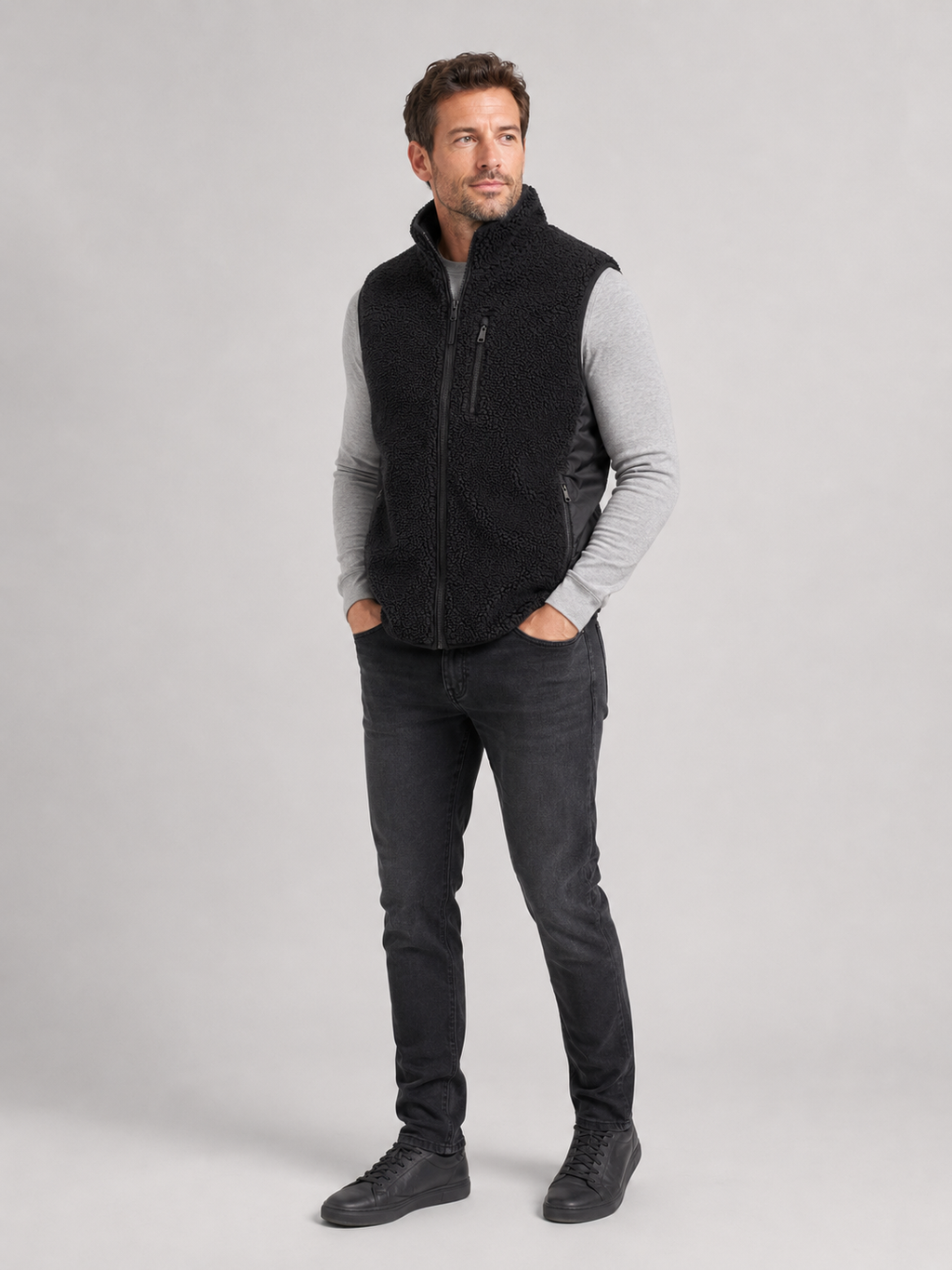 Chaleco Sherpa Hombre Forrado