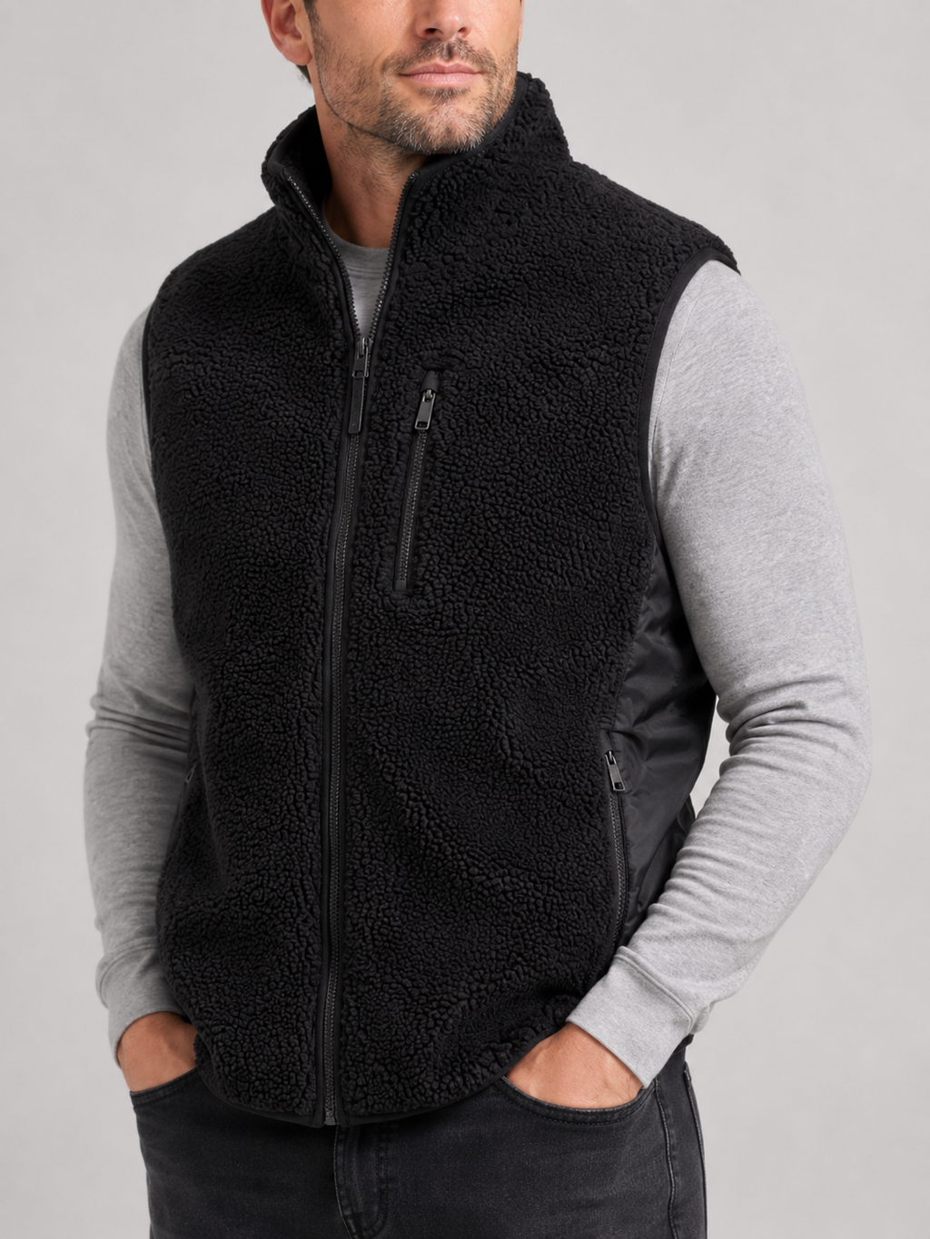 Chaleco Sherpa Hombre Forrado