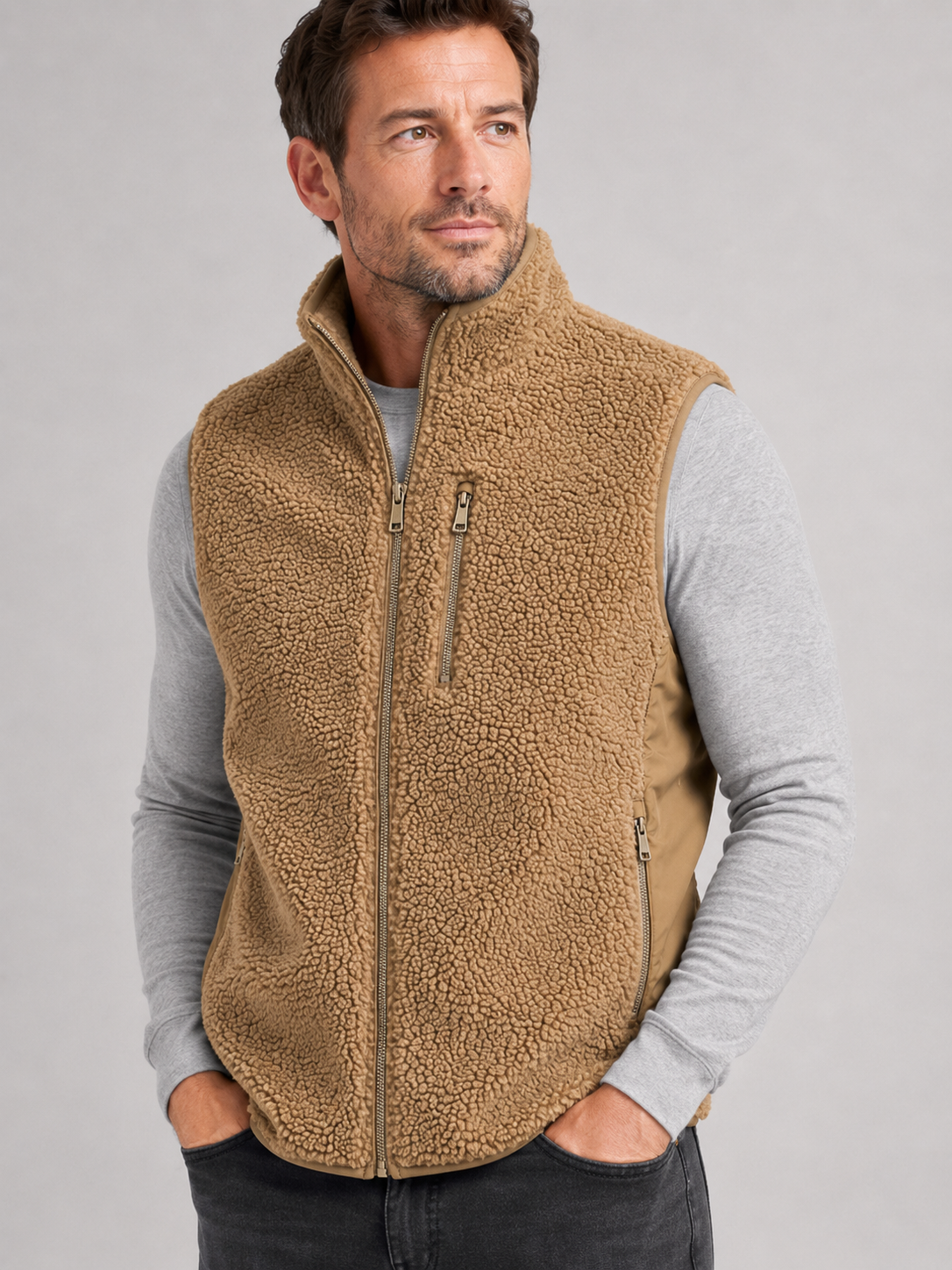 Chaleco Sherpa Hombre Forrado