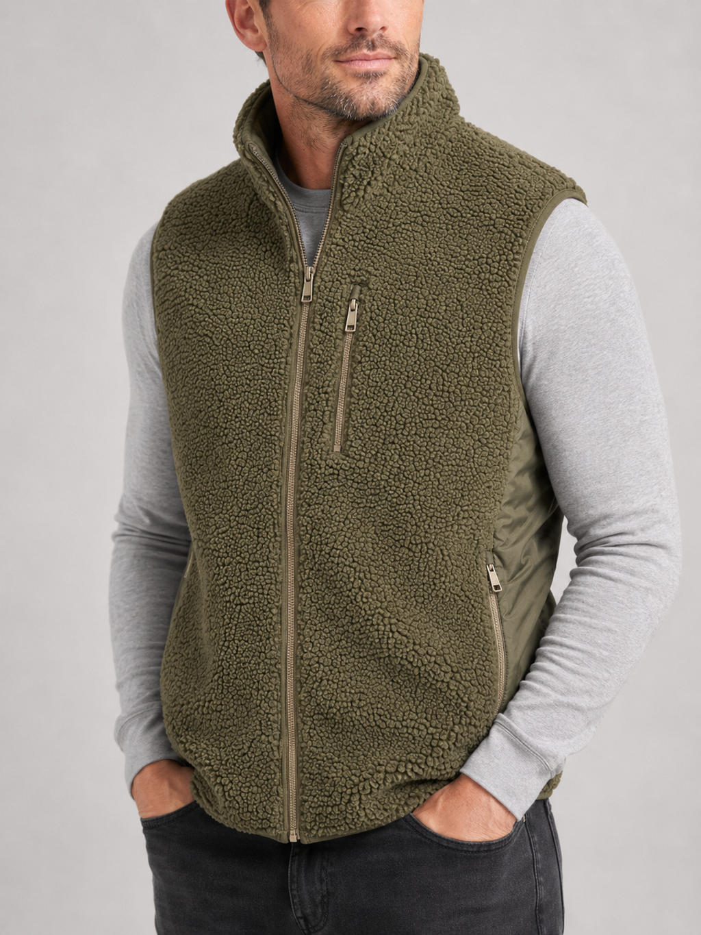 Chaleco Sherpa Hombre Forrado