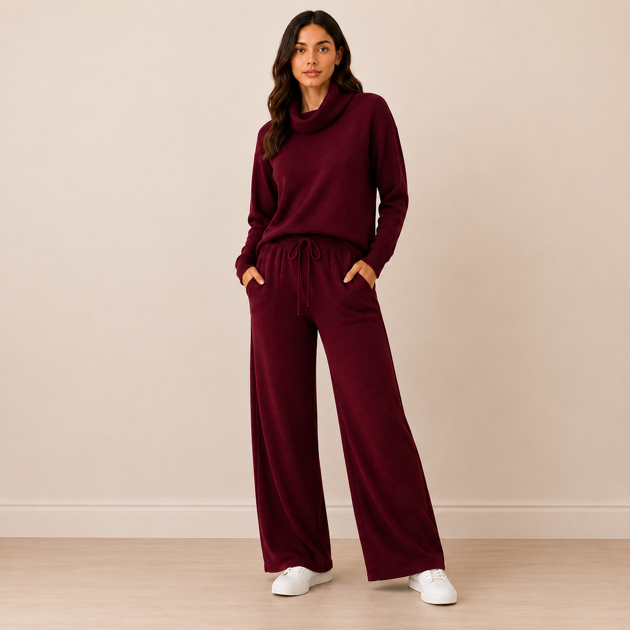 Conjunto Lanilla Cuello Bote