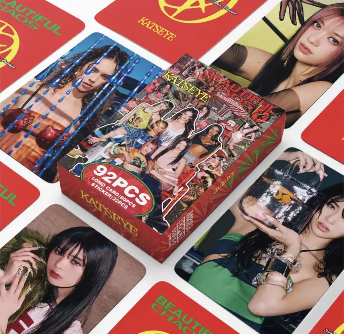 Set 92 Lomo Cards KATSEYE Beautiful Chaos a Todo Color