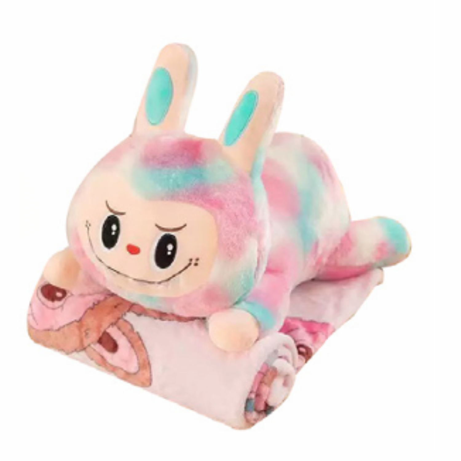 Set Peluche Acostado 50 cm + Manta Suave 100x160 cm