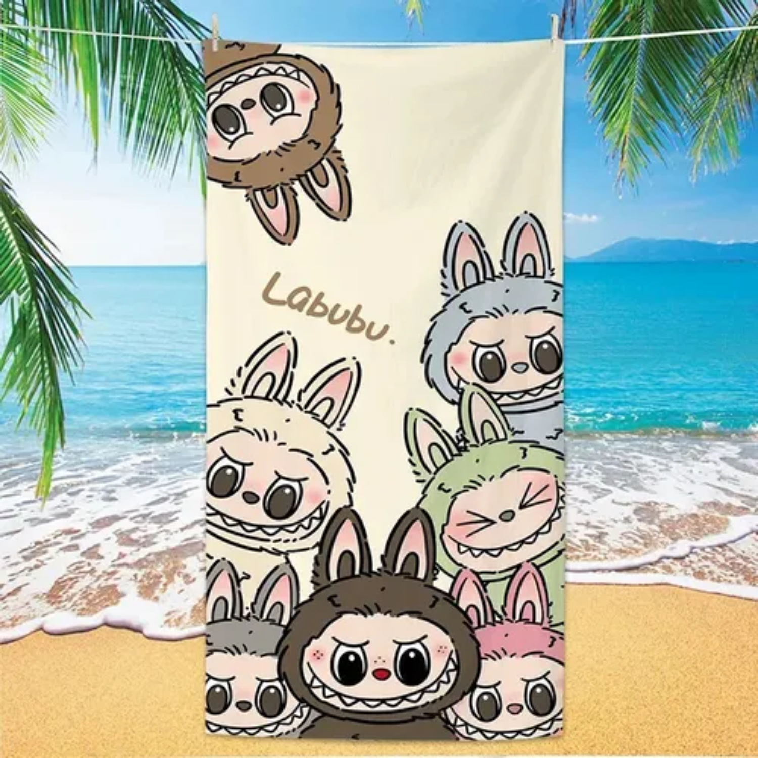 Toalla Playa Infantil 70x140 cm Labubu