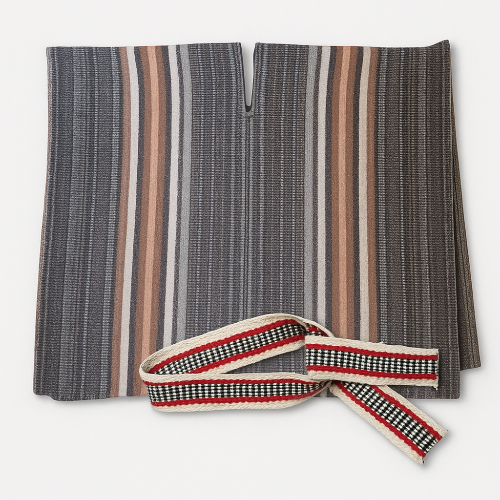 Pack Poncho Mapuche Niños + trarilonco