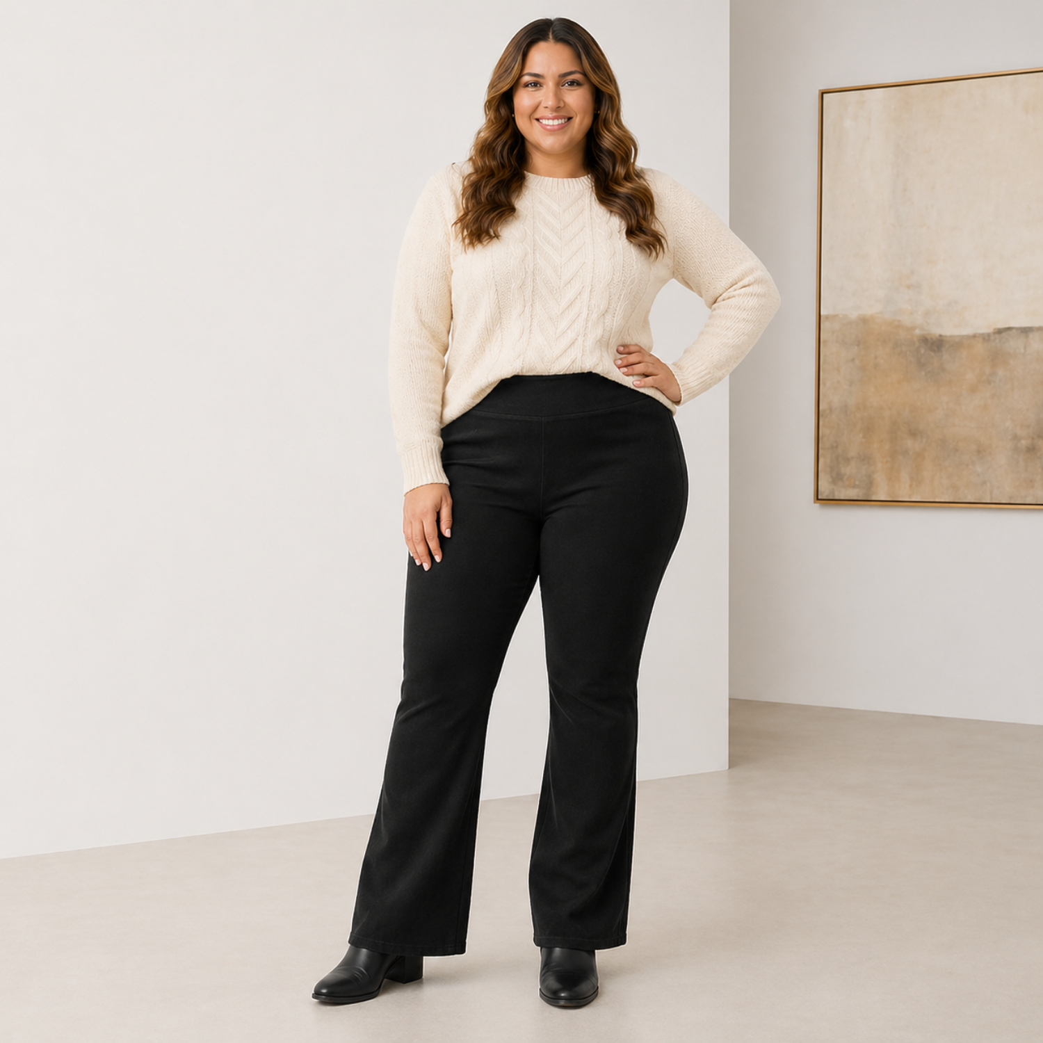 Calza Recta Algodón Térmica Micropolar – Talla Real XXL
