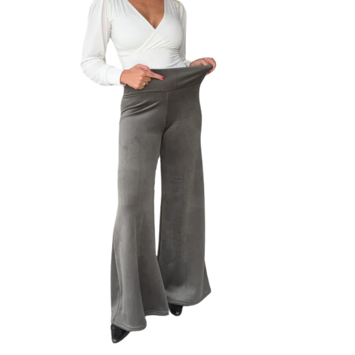 Pantalón Palazzo estilo vintage cotele
