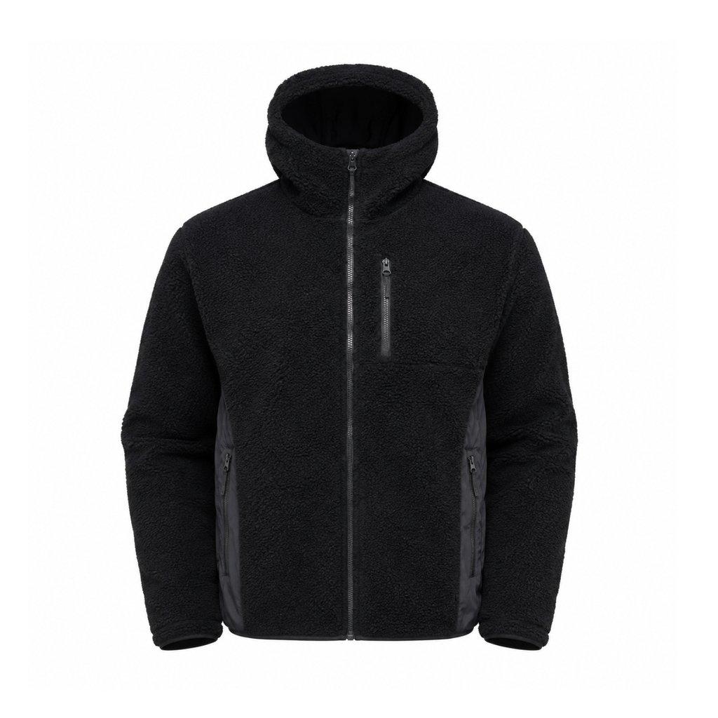 Chaqueta Polar Sherpa Hombre con Gorro