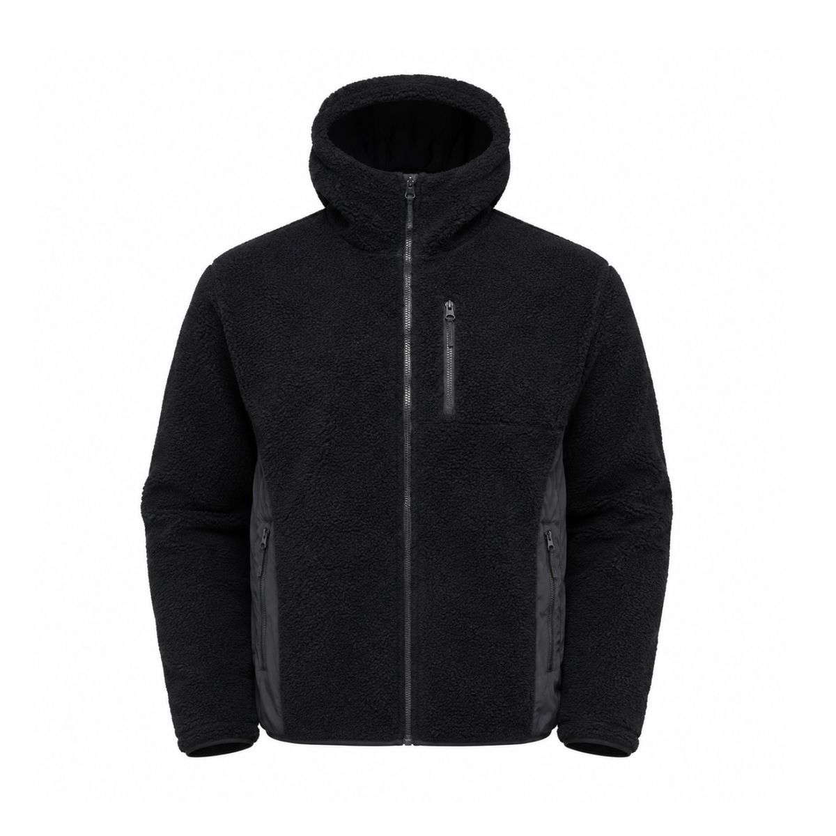 Chaqueta Polar Sherpa Hombre con Gorro