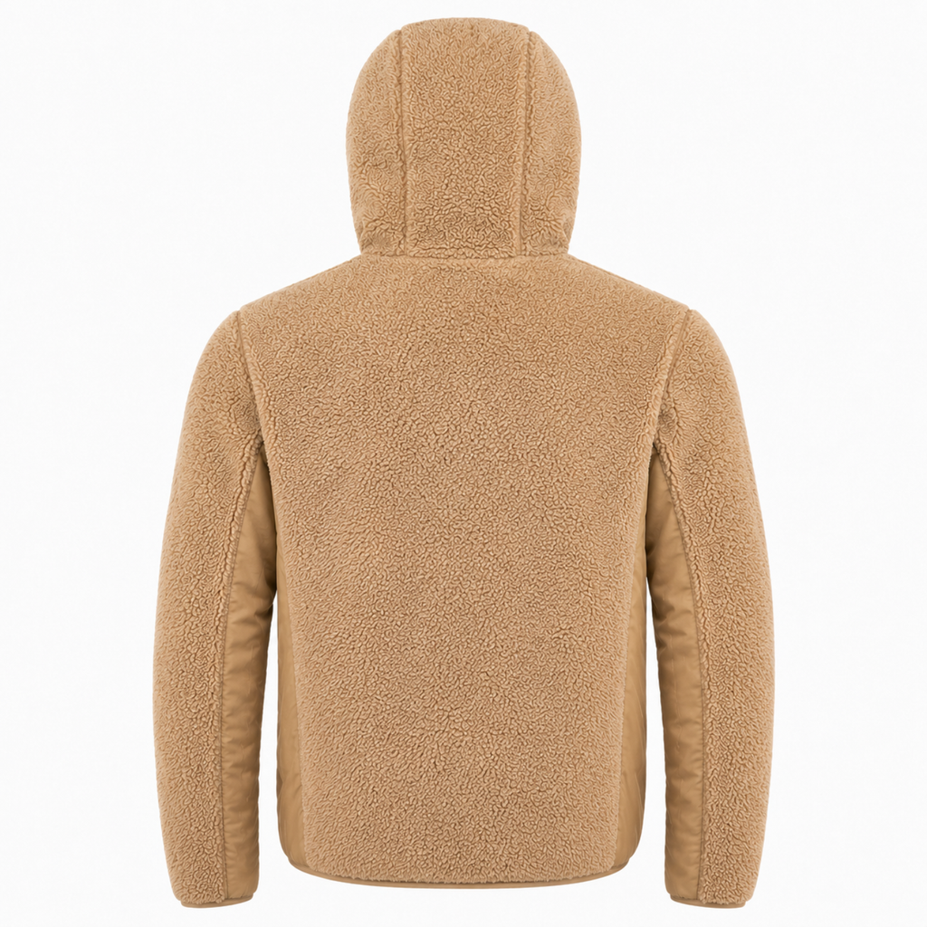 Chaqueta Polar Sherpa Hombre con Gorro