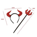 Set Diablo Halloween Cintillo + Tridente Rojo