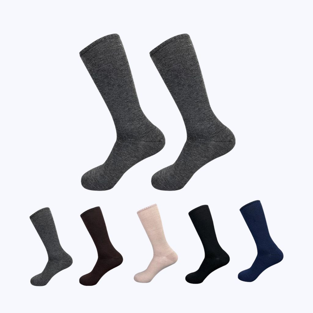 Pack 2 Calcetines Corte Alto Liso Sin Costura