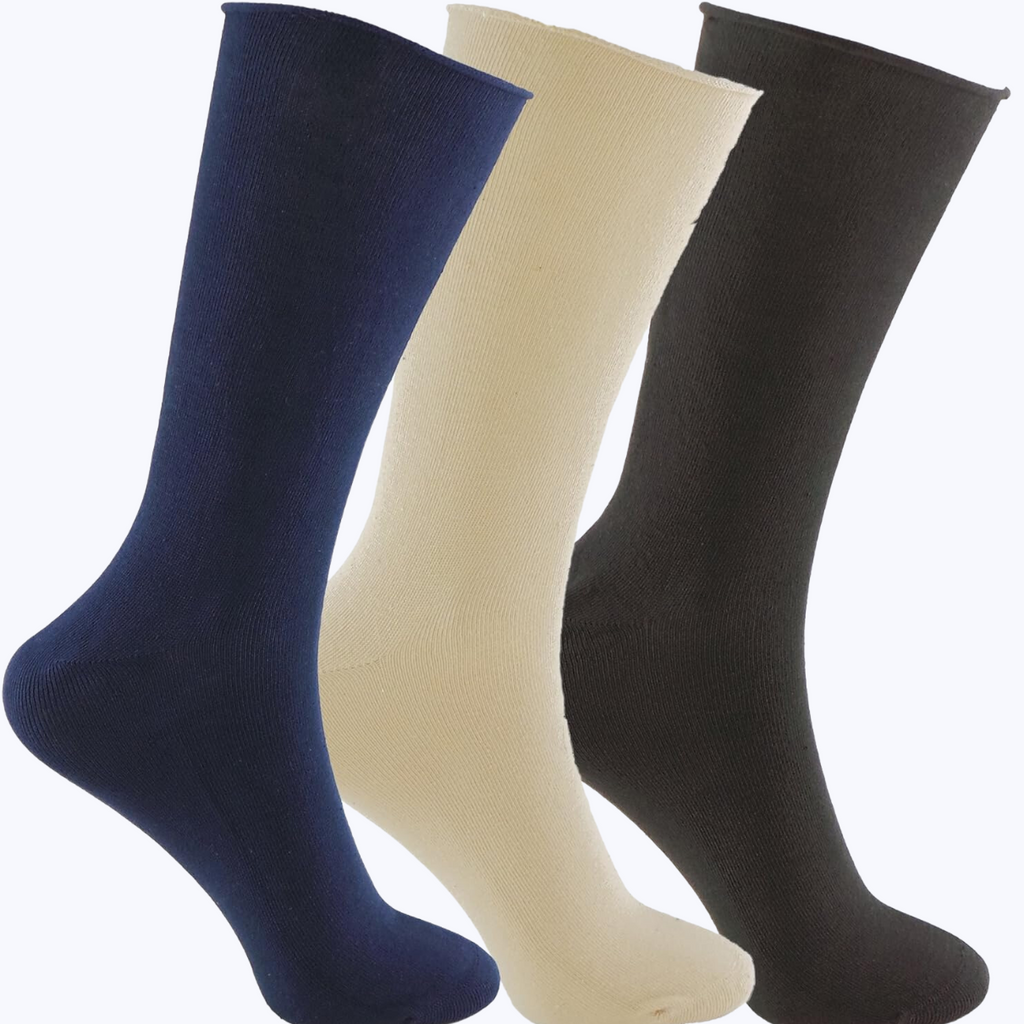 Pack 2 Calcetines Corte Alto Liso Sin Costura