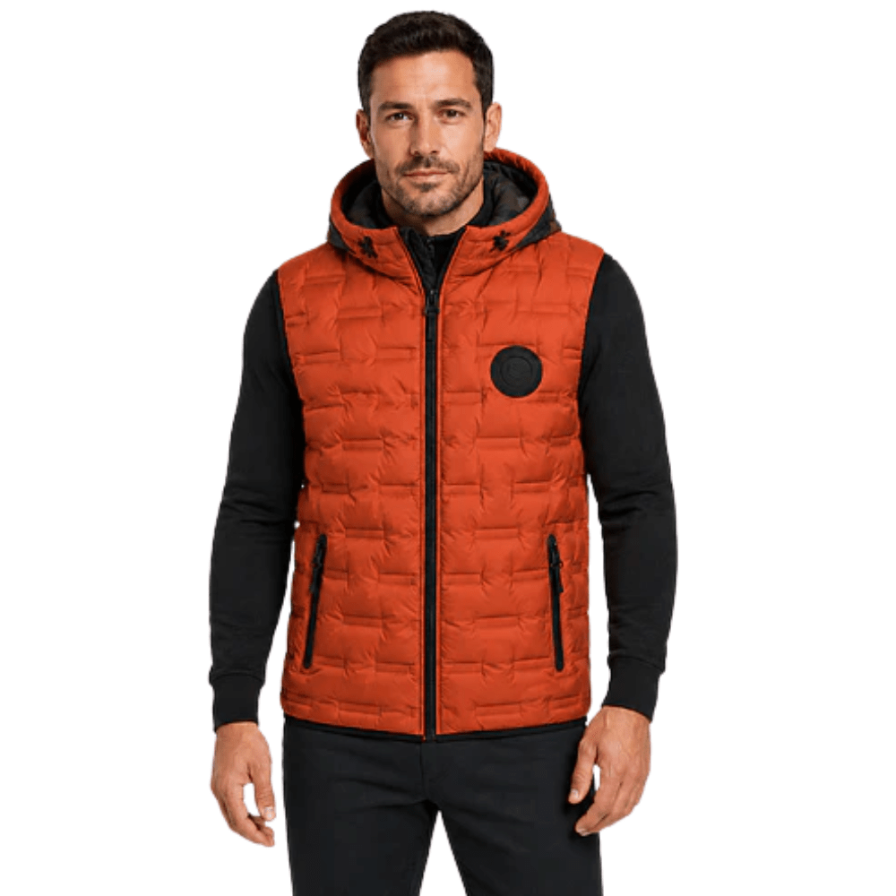 Chaleco Puffer Hombre Reversible con Capucha - terracota L | Hogar y Más