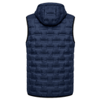 Chaleco Puffer Hombre Reversible con Capucha - Azul marino S | Hogar y Más
