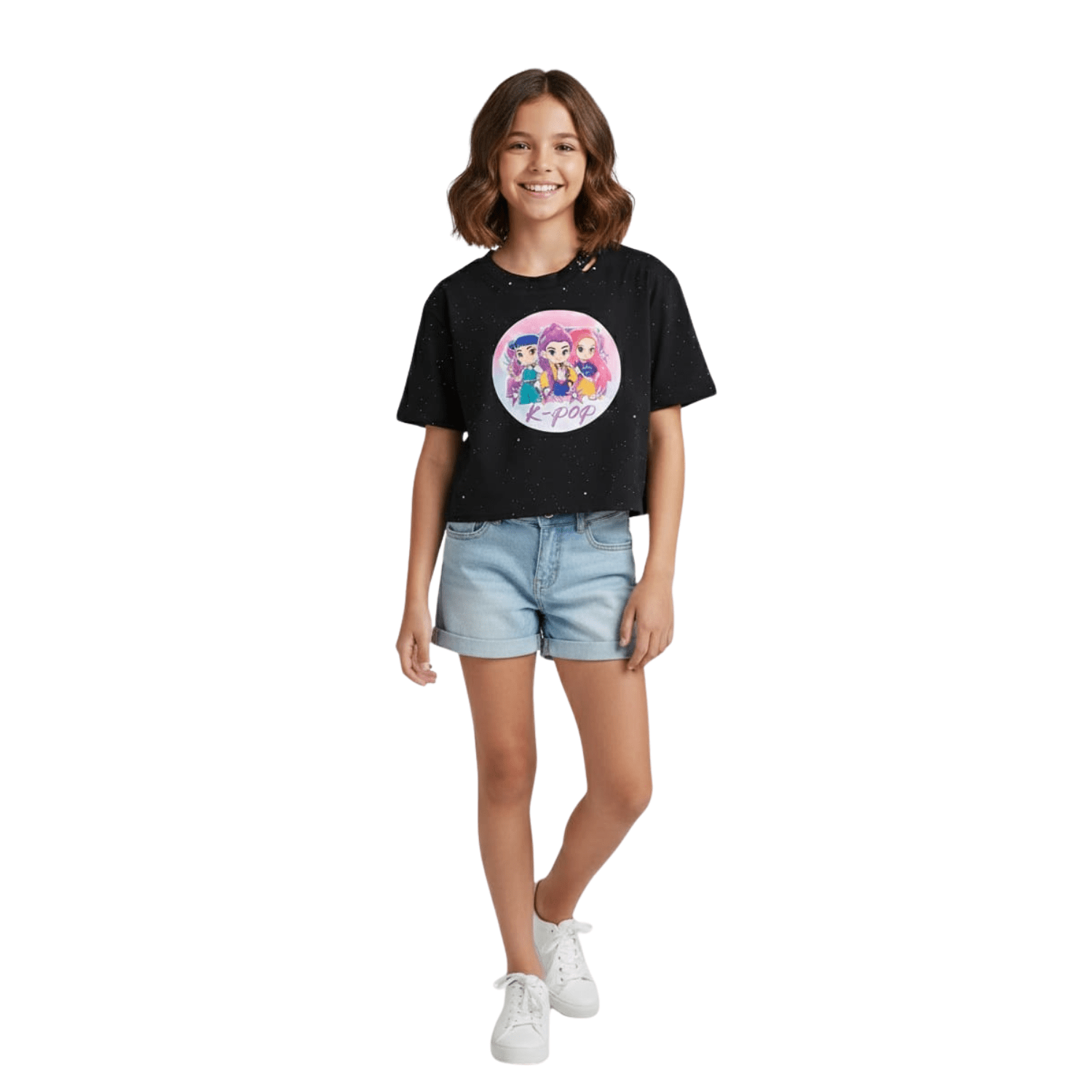 Crop Top Huntrix Gold - 4 Negro | Hogar y Más