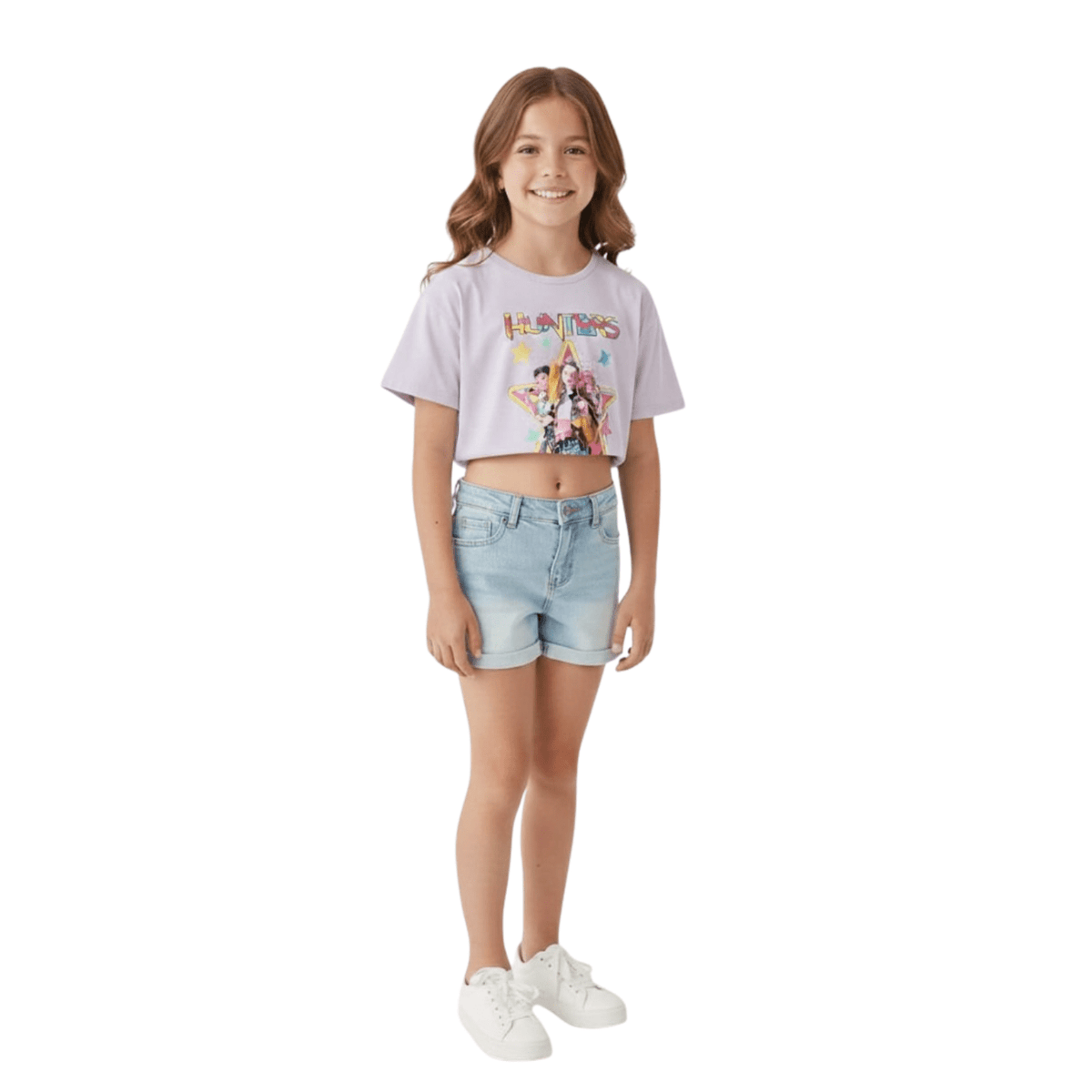 Crop Top Huntrix Washed - 10 Lila | Hogar y Más