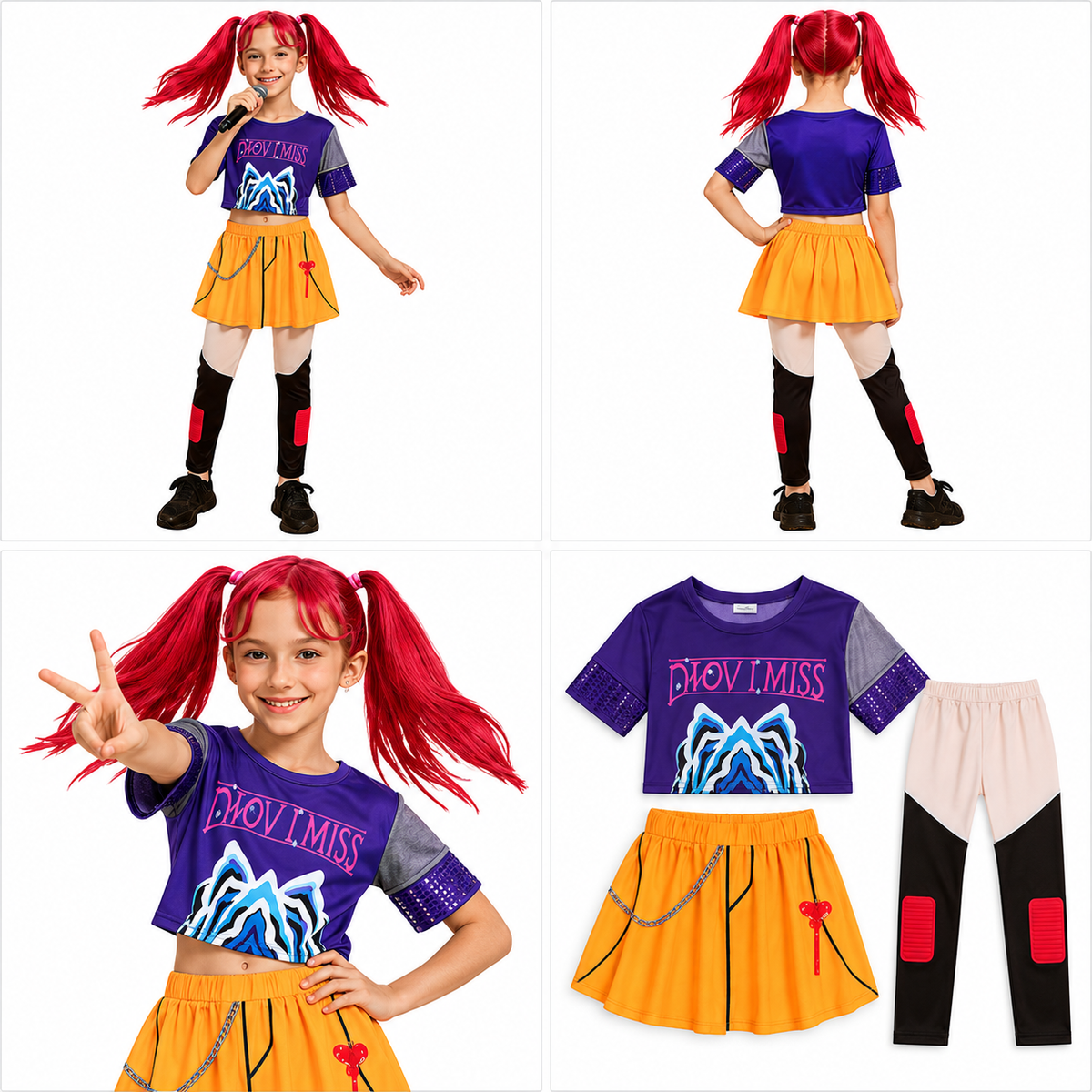 Detalles del disfraz Zoey Kpop Hunter para niña