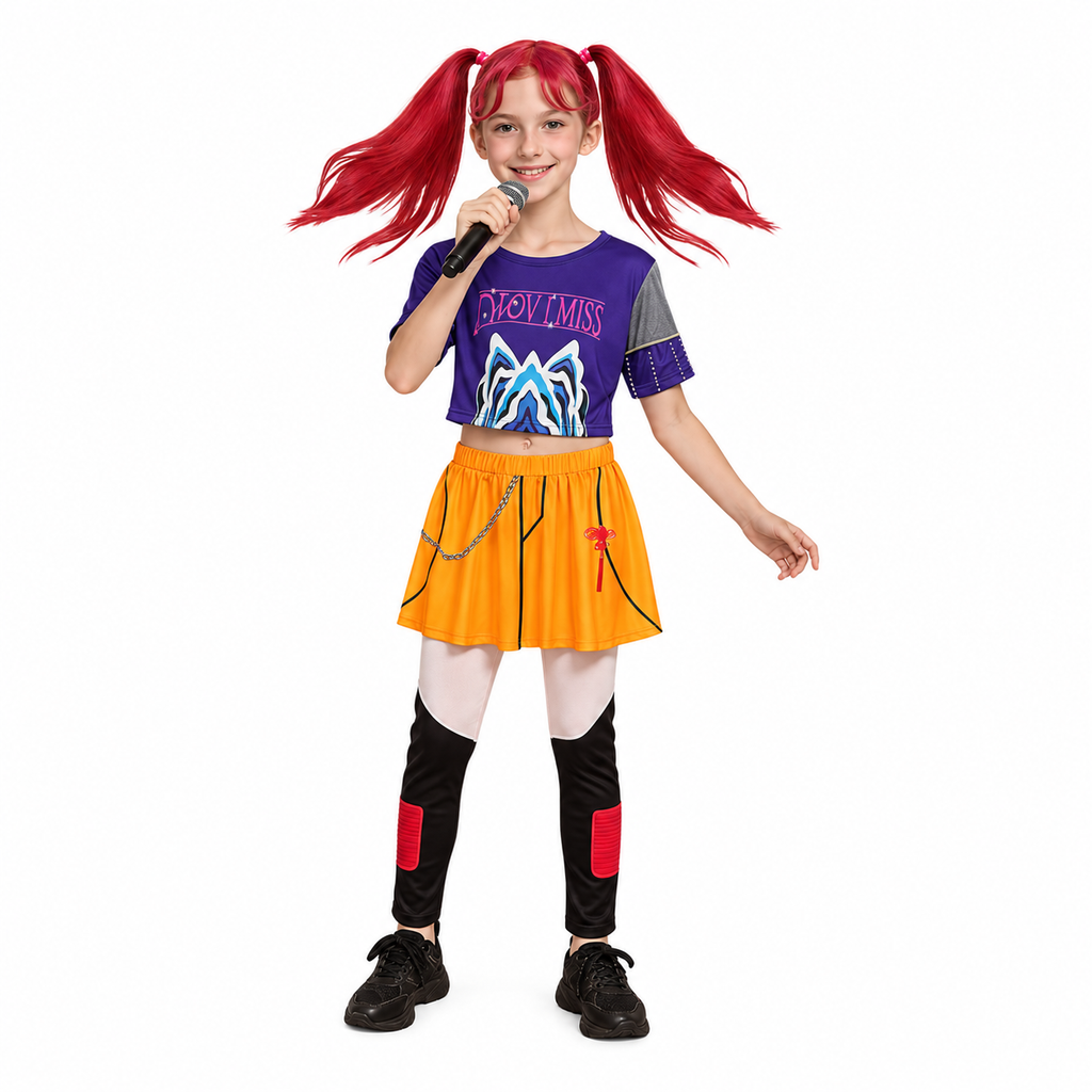 Disfraz Zoey Kpop Hunter para niña vista frontal