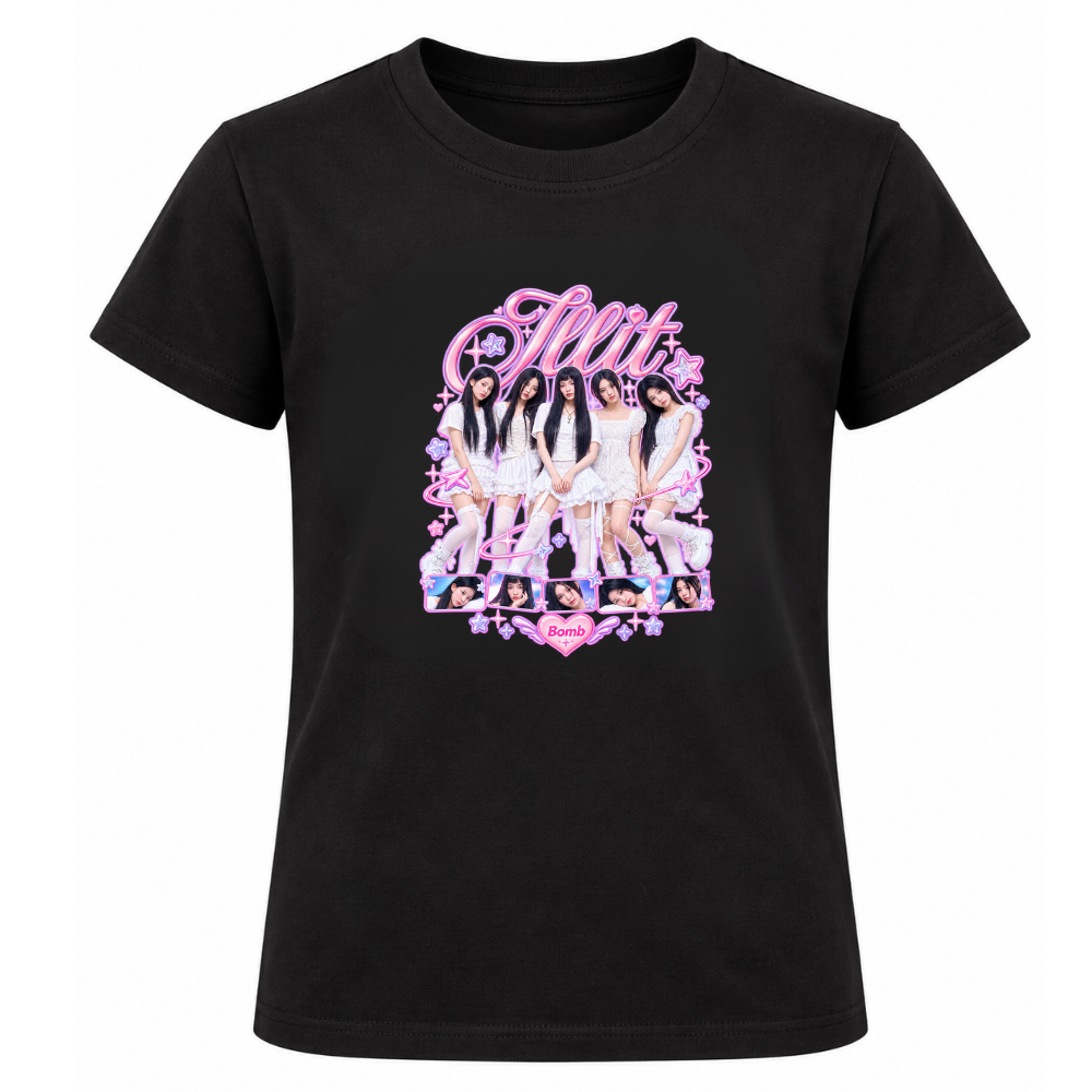 Polera Infantil ILLIT Bomb K-Pop Algodón | Hogar y Más