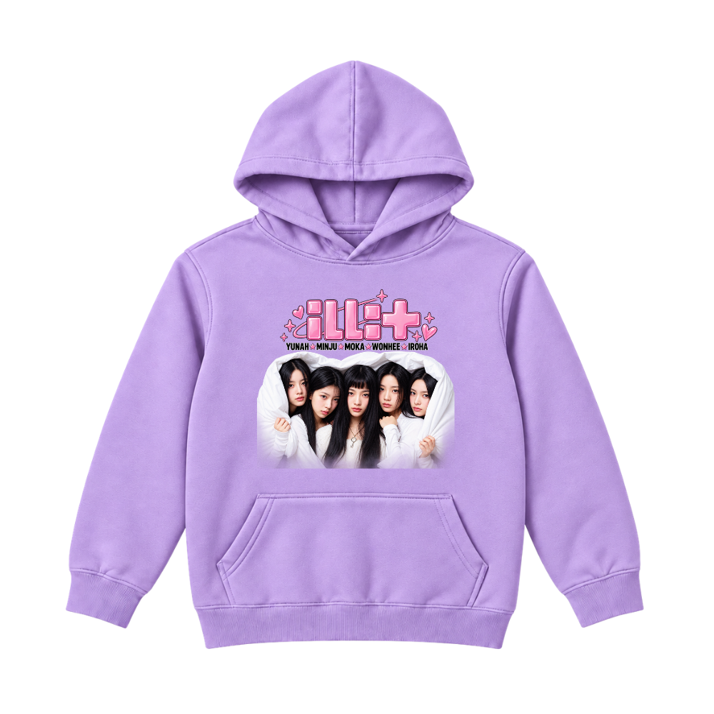 Polerón ILLIT Logo Rosa y Fotografía K-Pop Unisex - lila