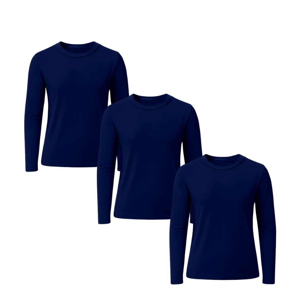 Pack 3 Camisetas Algodon Manga Larga