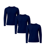 Pack 3 Camisetas Algodon Manga Larga