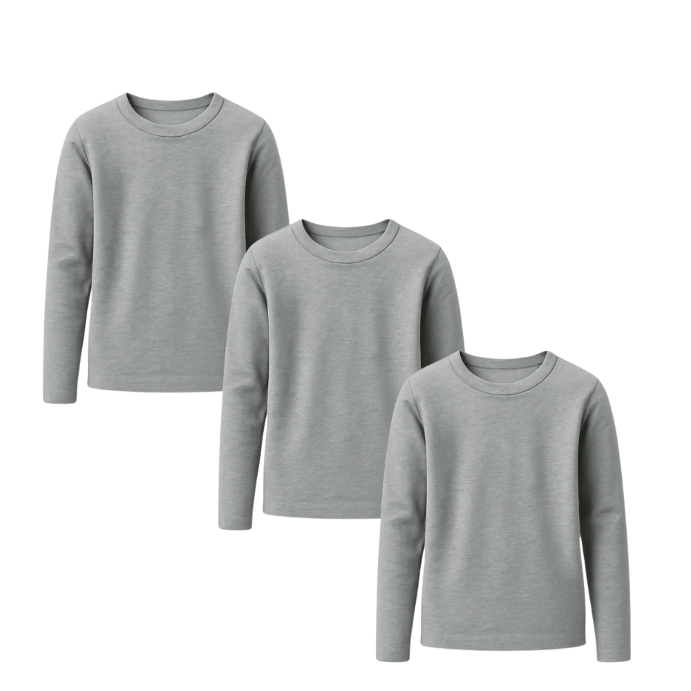Pack 3 Camisetas Algodon Manga Larga