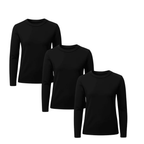 Pack 3 Camisetas Algodon Manga Larga