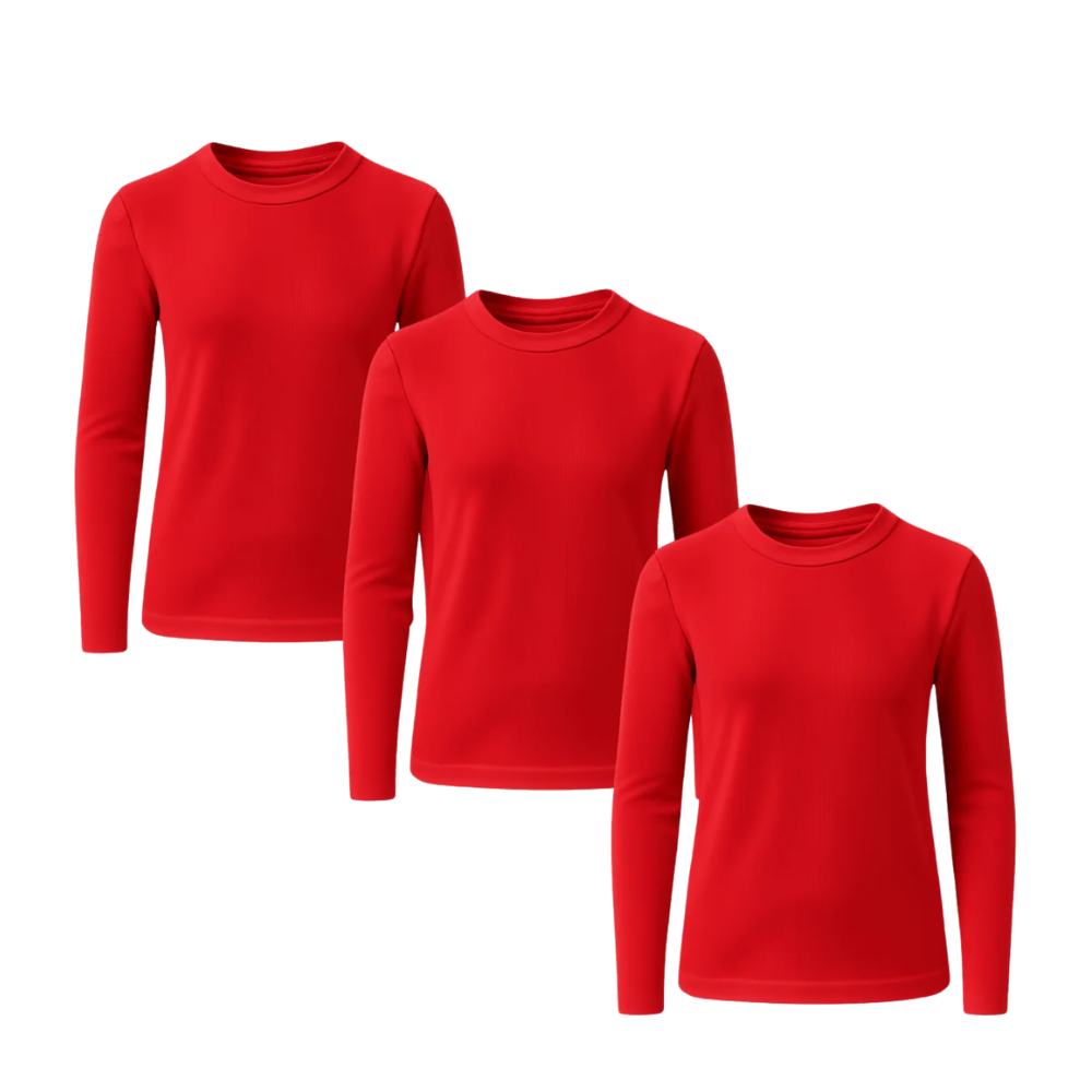 Pack 3 Camisetas Algodon Manga Larga