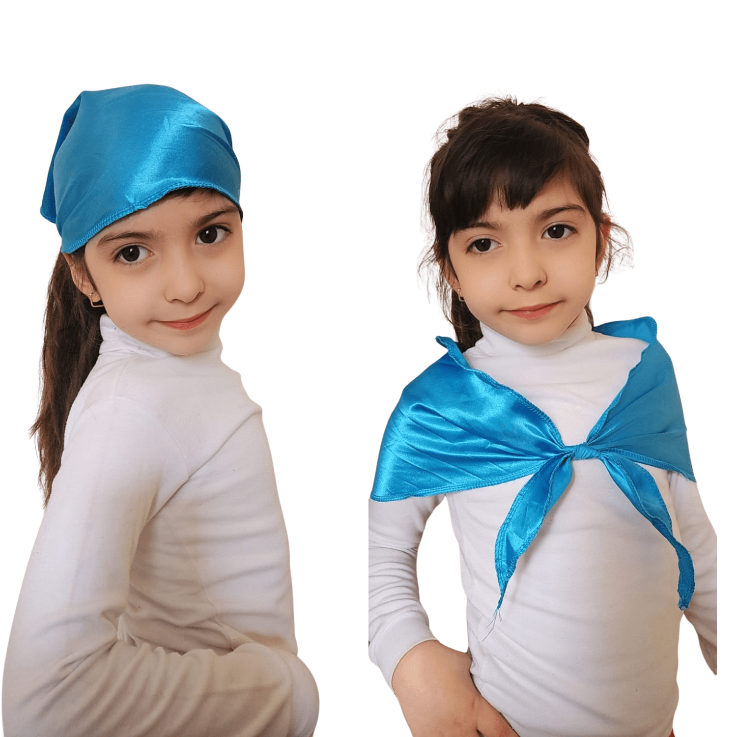 Pañoletas De Seda Infantil - Celeste | Hogar y Más