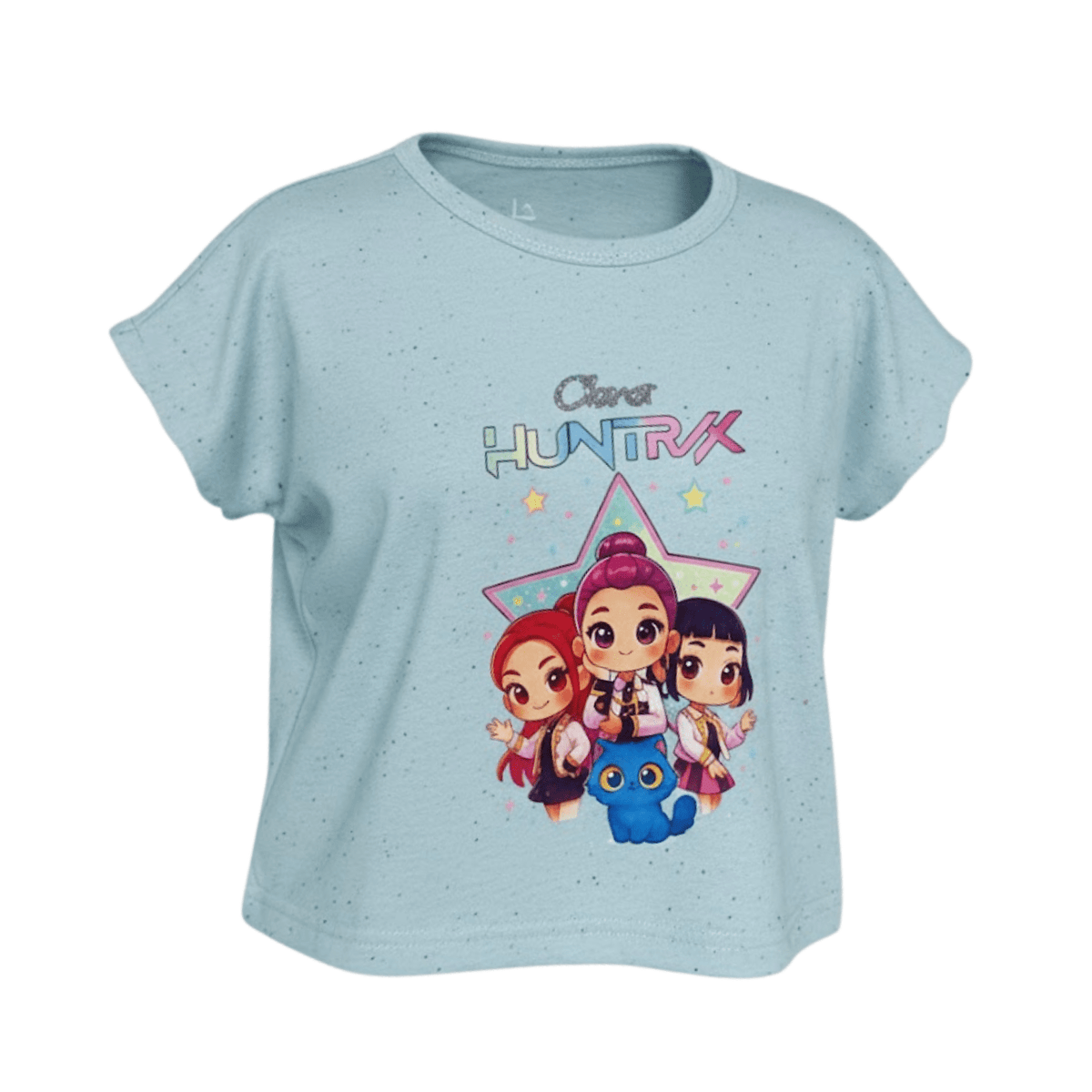 Polera Infantil Huntrix Star Manga Volante - 6 Celeste | Hogar y Más