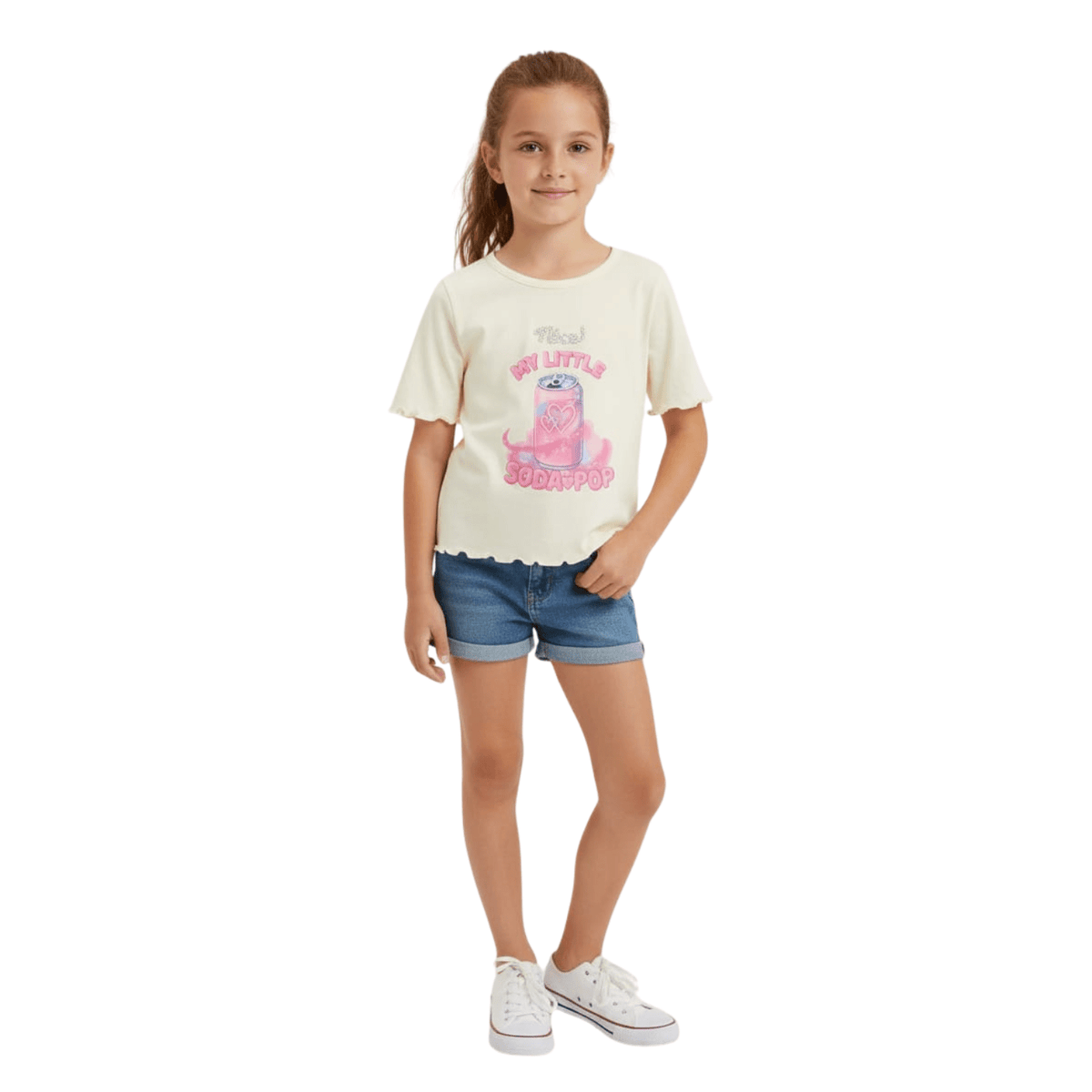 Polera Infantil Soda Pop Algodón Premium - 4 Crema | Hogar y Más