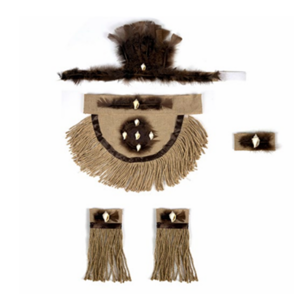 Set de accesorios para traje Rapa Nui pascuense de niño y juvenil