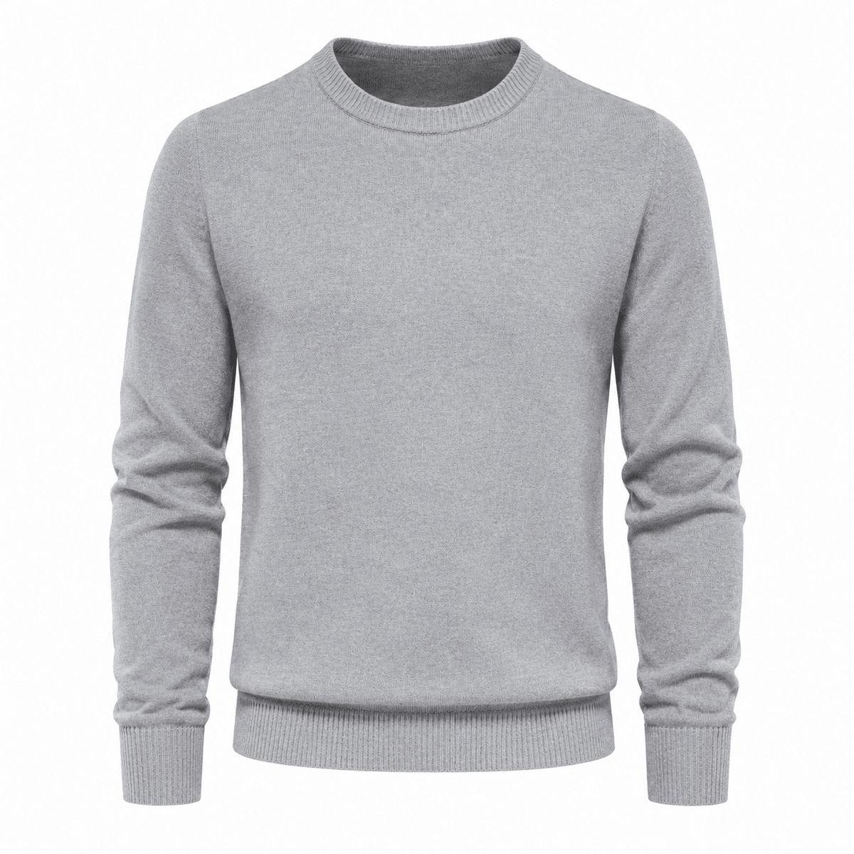 Sweater Suave Mujer Cuello Redondo - Gris Melange | Hogar y Más