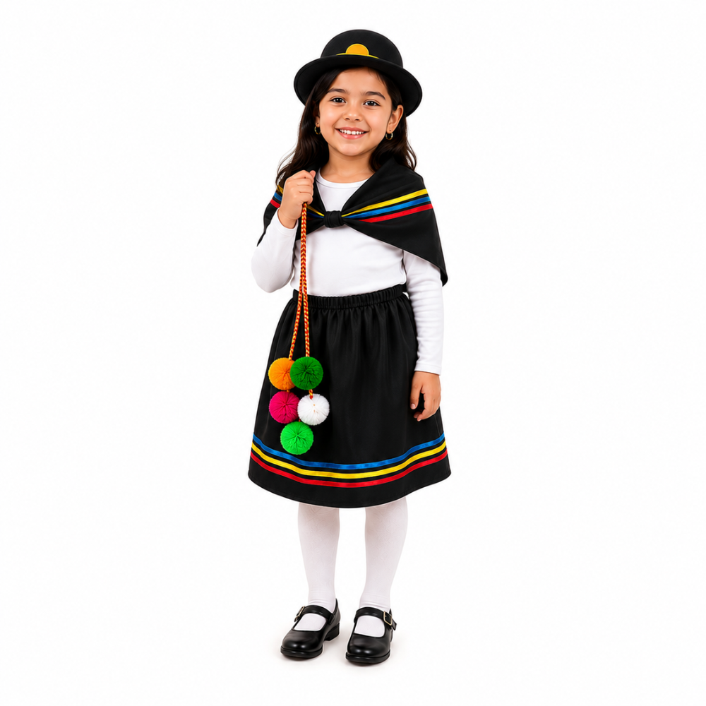 traje tipico nortino niñas negro
